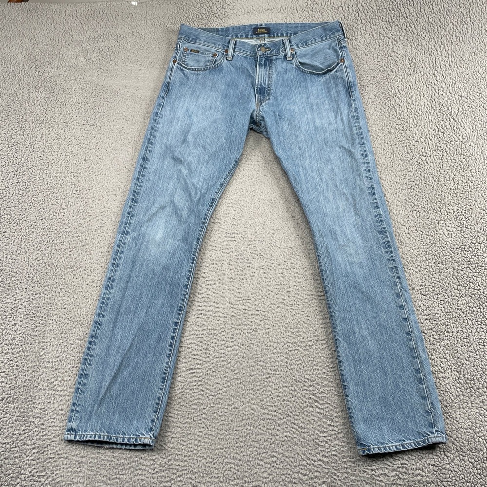 Polo Ralph Lauren Jeans Mens 34/34 Blue Varick Slim Straight Denim Pants